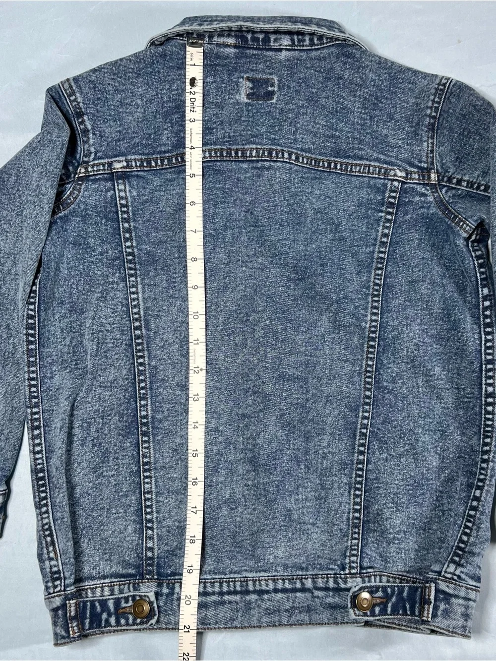 Kids Denim Jacket - Blue Acid Wash